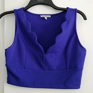 Blue crop top
